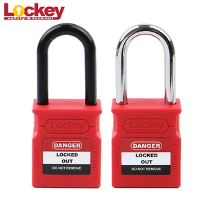 Lockey Industrial OEM Durable Steel Nylon Shackle ABS Plastic Body Safety Padlocks With Master Key System