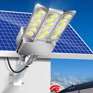 2025 Zhongshan High PoweredOutdoor Lamp 18 Light Bulbs Street Light IP65 Waterproof Solar Lighting Energy Saving Remote Control