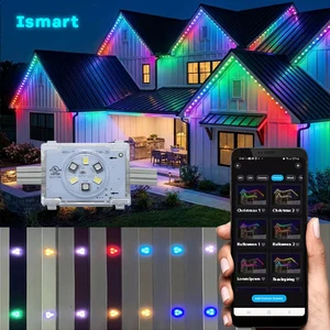 Track Lighting 24V48V IP68 Eave Lights Permanent Christmas Light with Compatible RGBIC for Eaves Architectural Light