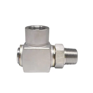 High Pressure 200 Bar Rotary Joint 360 Stainless Steel Swivel with for Seal 90 Degree for Reel Hose Winder HI-TEK Brand