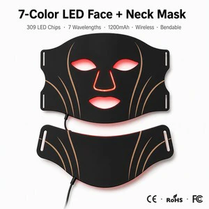7 Color LED Light Therapy Silicone Face Mask Photon Therapy for Anti-Aging Wrinkle Remover Skin Rejuvenation Skin Tightening