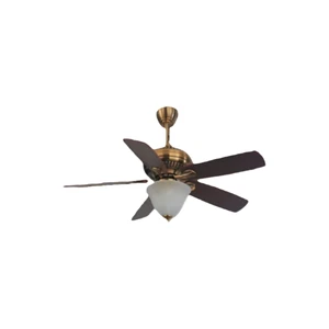 Ceiling contour lighting fan with LED light remote control, 5-blade for home office use, installation of DC motor, 6-speed