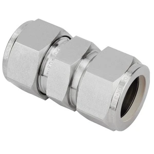 SS316 Polished Straight Union Compression Forged Stainless Steel Pipe Tube Fittings ISO 9001 Certified 3000 Class Water Supply