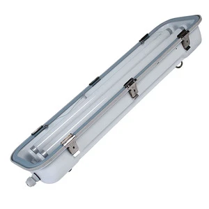 IP65 Stainless Steel Base Toughened Glass/ PC Cover Led Tri Proof Light with LED Tube/Strip