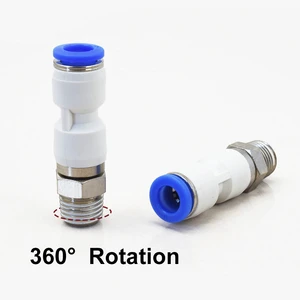 KSH/NRC M5 1/8 1/4 3/8 1/2 Inch High Speed 360 Degree Rotating Male Rotary Union Straight Fitting