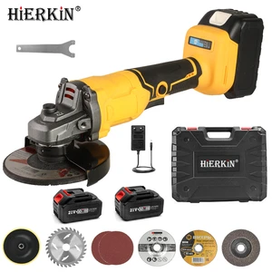 HIERKIN Professional 110-240V Angle Grinder Angle Grinder Brushless Machine Electric Power Tool Set Combo Mini Angle Grinder