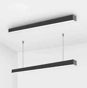 Industrial Grade High Lumen Linear LED Pendant Light, Commercial Main Lighting, Office Store Aluminum Line Light