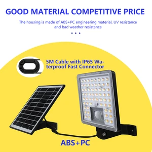 Customized 480W 4800LM IP65 Waterproof LED Plastic Outdoor Solar Flood Lights with Remote Control for Garden Landscape Lighting