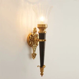 Long X-Shaped French Wall Lamp All-Copper Luxurious Retro Bedroom Bedside Living Room Entrance Hall Corridor Passageway