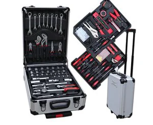 Aluminum Carry Tool Box 207pcs Hand Tool Set Box Home Repair Tool Kit