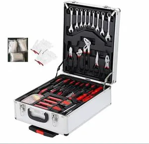 799-Piece Sturdy Tool Set With Rolling Wheels Aluminum Trolley Case, General Household Tool Kit, Auto Repair Tool Set Tool Box