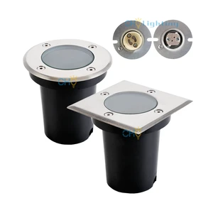 LED IP67 Waterproof Metal Enclosure Underground Lamp Round square Gu5.3 Mr16 Gu10 Decking Lamp