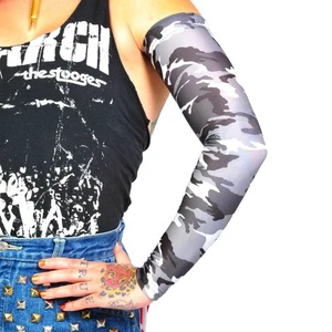 Camouflage Ice Silk Polyester Sleeve Cover Men Women Sun Protection Windproof Arm Sleeves Oversleeve Outdoor All Season Fishing
