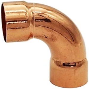 Factory Supply 1/2 Inch Plumbing Tube Pipe Copper 90 Degree Elbow Fitting Connector