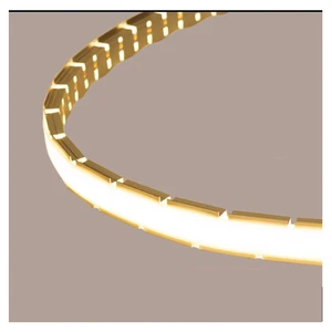 Borderless Single Curved Line Lamp Aluminum Material Bending Linear Lamp Embedded with Bendable Shape Aluminum Alloy Lamp groove