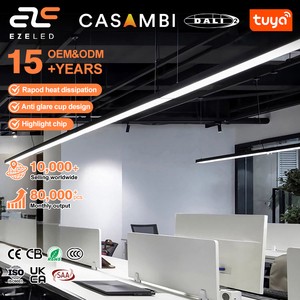 EZELED High Efficiency Office Building Batten Strip Lighting 8w 12w 15w 20w 30w 40w 50w Linkable Led Linear Light