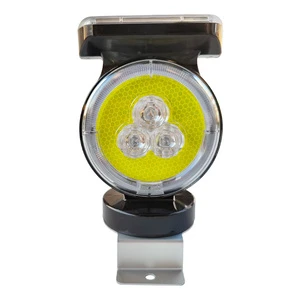 Solar LED Contour Light Automatic Flashing IP66 Waterproof Diamond Grade Reflective Film Safety Flash Light for Cement Traffic