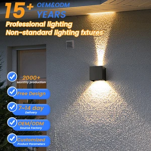 LED Wall Lamp square Aluminum Upper and Lower Decorative Wall Lamp