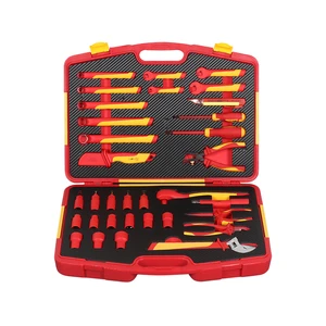 33PCS OEM Customizable Multifunctional Insulated Hand Tools Set with Chrome Vanadium Steel 3-Year Warranty in Plastic Box
