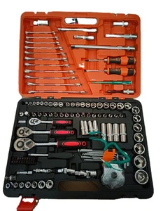 Auto Repair Tool Set Carbon Steel Hand Tool Kit with Hard Case for Car Maintenance 1-Year Warranty OEM Customized Support