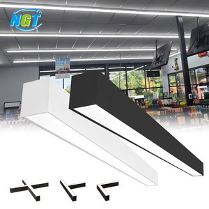 NGTlight Suspended LED Linear Hanging Lights 2FT 4FT 8FT Shop Light In 3500/4000/5000/5700/6500K 25W-100W Options