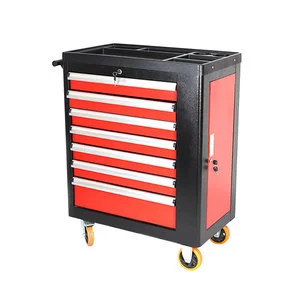 234 PCS 7 Drawers Tool Box Garage Tool Chest Trolley Tool Storage Cabinet Cart for 4S Store Repairing Workshop