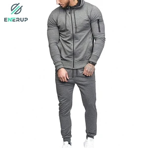Eco-Friendly Men's Long Sleeve Sportswear Gym Set Breathable And Windproof For Training And Jogging Size XL-in Stock