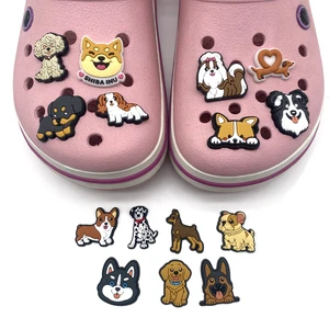 Animals Dog Shoe Charms Pin For Crocs Accessories Clogs Bubble Slides Shoe DIY Shoe Decoration Buckle Charms Party Gift