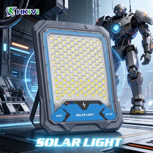 Super Bright Solar Flood Light 600W Heavy Duty Outdoor Solar Lamp Dusk to Dawn Security Light with Intelligent Motion Sensor