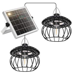 72LED IP65 Waterproof Solar Shed Light Pendant Light Chandelier Auto Dusk Dawn Motion Sensor Rechargeable Indoor Outdoor Garden