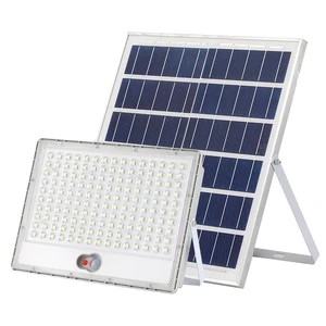 Best 300W IP65 Waterproof ABS LED Projector Lighting Solar Flood Light with Motion Sensor for Outdoor Gardens