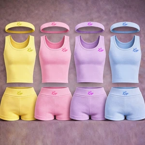 Women's Custom Logo Color Cotton Rib Tshirt Shorts 3 Piece Set For Spring Summer Lounge Wear Dupe Loungewear Top Manufacturers
