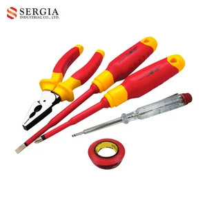 Taiwan Insulated VDE Alloy Steel Screwdriver & 60 CR-V Pliers Electrician Combined Tool Set