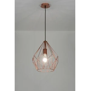 Decor Accented Metal Hanging Lamp Ideal For Artistic Interiors With Unique Shade Pattern And Soft Lighting Mood