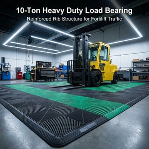 Heavy Duty Interlocking Garage Floor Tiles Anti-Slip PP Plastic Flooring Mat For Car Wash Workshop Warehouse