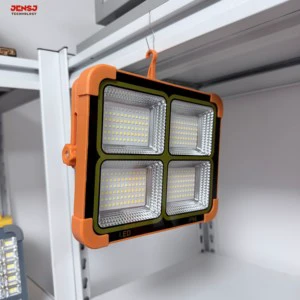 OEM ODM 200W Solar Floodlight Rechargeable LED Emergency with High Brightness IP66 ABS for Camping Fishing Garden