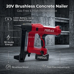 High-Power Cordless Lithium-Ion Steel Nail Gun 90S2 16-40mm Nail Length Range, Supports Universal 220V/110V Voltage