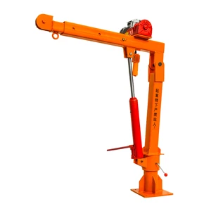 Mini Hydraulic Electric Winch 12v Pickup Truck Crane Truck Mounted Lifting Crane for Sale