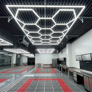 Easy Install Garage Honeycomb Light Hexagonal Led Light Garage Use Light Ceiling Modern for Indoor Working