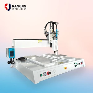 Rangjin Desktop 3-Axis High Speed High Precision Automatic Glue Dispensing Machine for Mobile Phone Hot Melt AB Glue 1 Year