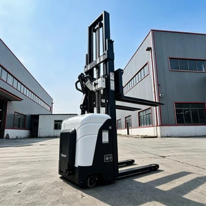 1.5 Ton Stand On Fully Electric Pallet Stacker Truck CE EURO5 Lithium Battery Electric Stacker Forklift For Warehouse Storage