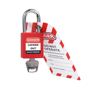 Top Security Industrial Safety Lockout Tagout Pad Locks 38mm Steel Shackle Nylon Body Durable Custom Logo Color With Master Key