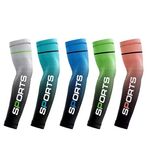 Custom Logo Printed Spandex Cooking Arm Sleeve Quick Dry and Anti-uv for Summer and Winter Arm Protection Set for Adults