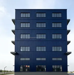 Customized Modern Steel Structure Industrial Office Factory Building Wide Span Light Weight Prefab Metal Garage Shed Workshop