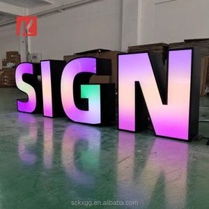 Kexian Custom Large 3D Letters Outdoor Standing Alone Sign RGB Giant Light Up Letter For Decoration