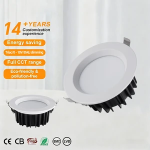 Anti Glare Warm White Led Downlights Recessed Slimline Low Profile 85mm 90mm 30W Adjustable Cool White Kitchen SAA Downlight