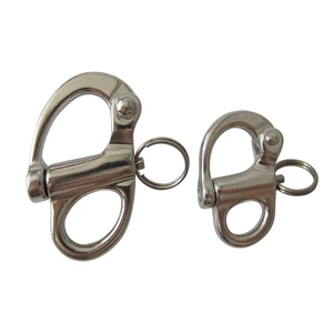 Marine Grade Stainless Steel 304 and 316 Fixed Snap Shackle for Industrial Rigging Aplications