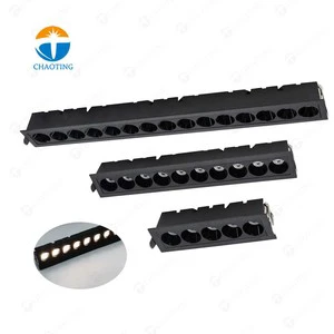 Linear Rectangular COB Spotlight Anti Glare LED Wall Washer Lamps Small Beam Angle Recessed Ceilinglight Grille Spot Down Lights