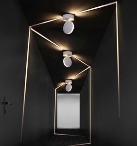 Hotel Aisle Bar KTV Lighting LED Window Sill Light 360 Degree Ray Line CE Wall Lamps for Corridor Garage Door Frame