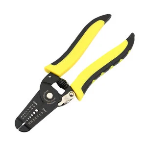 Industrial 7-in-1 Multifunctional Wire Stripper Pliers with High-Carbon Steel Blades and Plastic Handles for Electrician Use